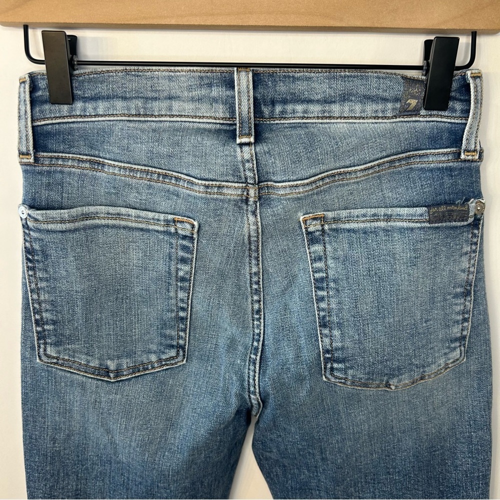 7 For All Mankind Women’s Ankle Skinny Jeans in Sloane Vintage Wash, Size 26 - Picture 6 of 13